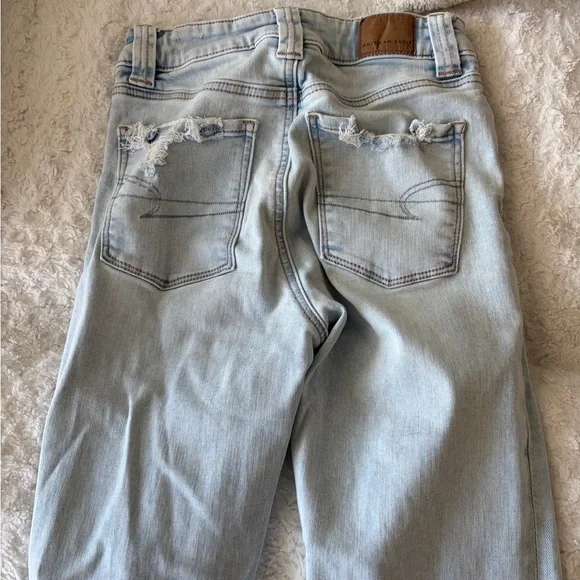 American Eagle Outfitters Light Wash Flare Jeans Next Level Stretch - Picture 4 of 4